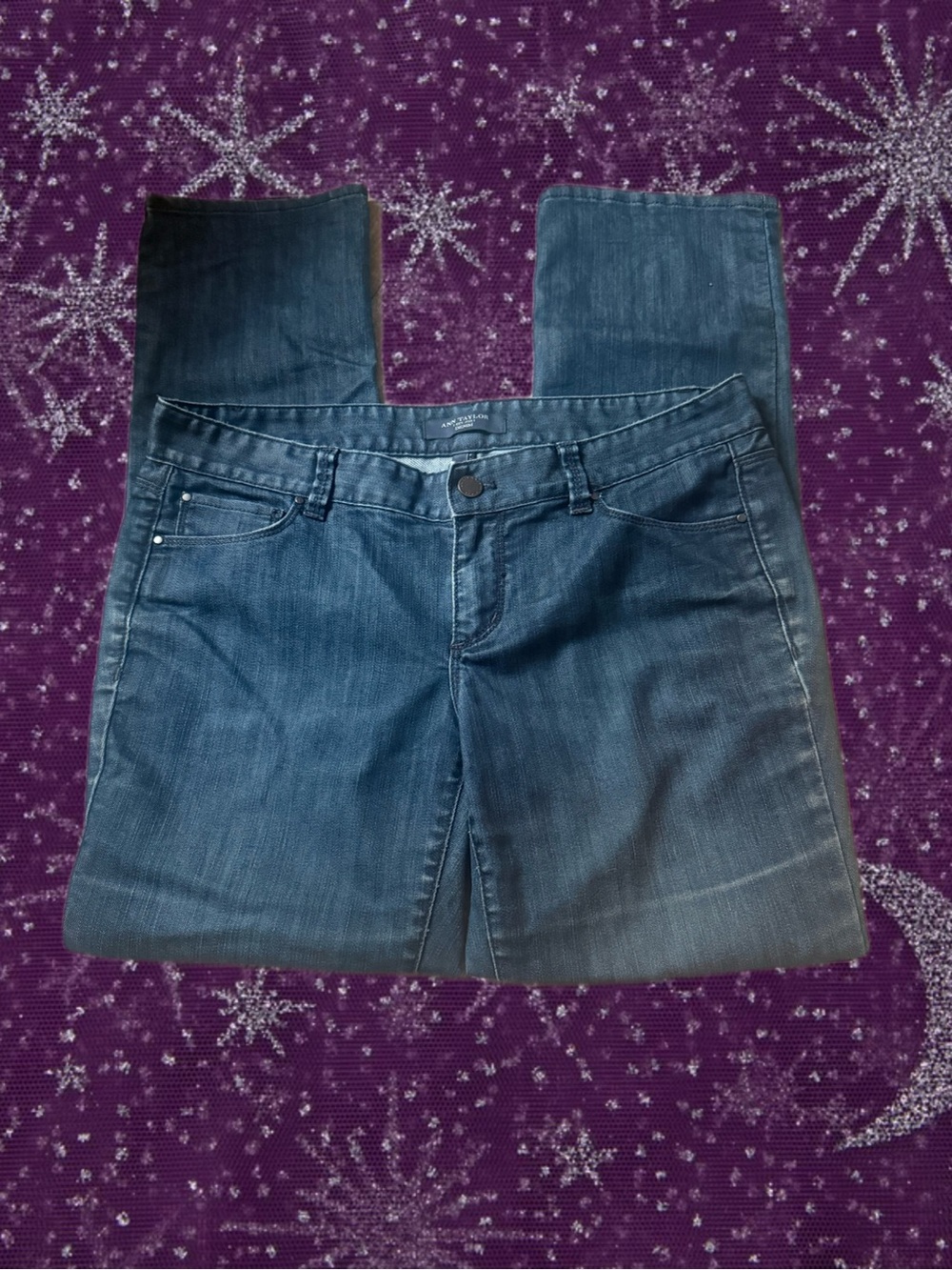 Ann Taylor Women's Dark Blue Straight-Leg Jeans